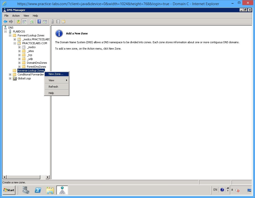 Practice Labs screenshot.